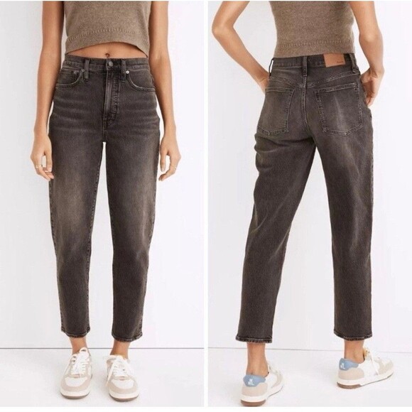 Madewell The Ballon  NWT‎ Wide Leg Jean Women's Sz 28  Pockets Black - Picture 1 of 16